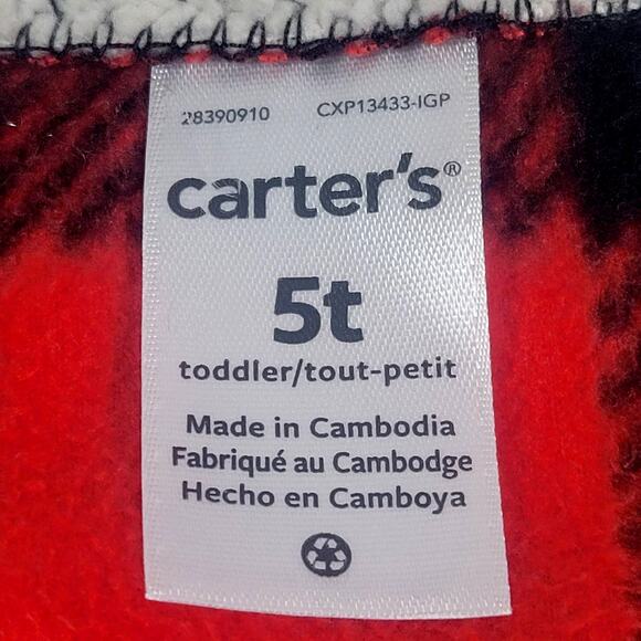 Carter's Boy's Flannel Pullover Shirt Size 5T - Picture 3 of 5